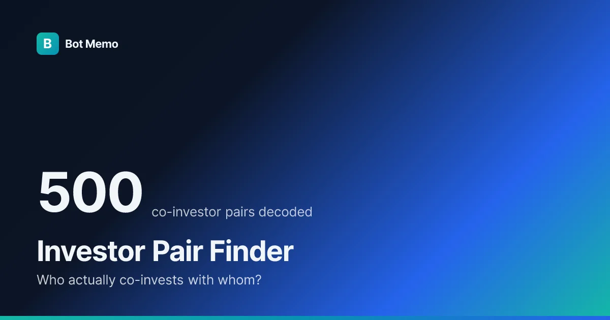 Investor Pair Finder